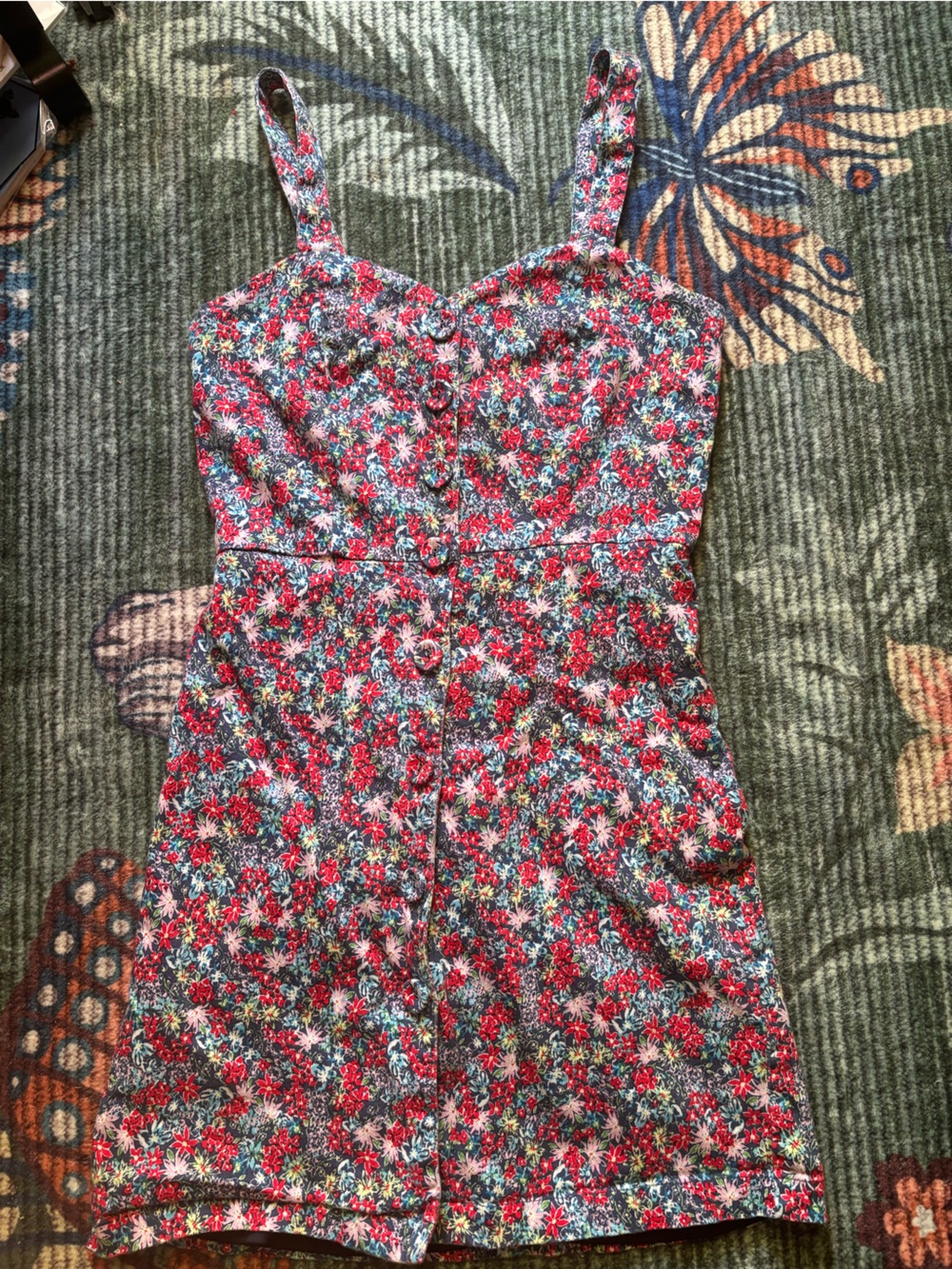 Gianni Bini Red Floral Camisole Tank with Adjustable Straps